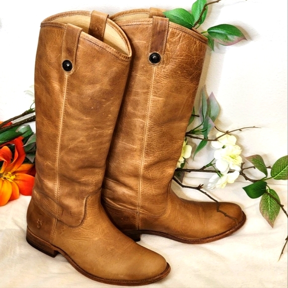 Frye Shoes - Frye Melissa Double Sole Button Knee Hi Heeled Boots